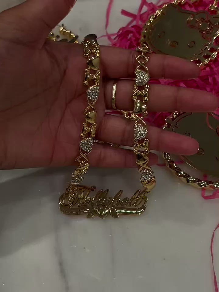 XO DOUBLE NAMEPLATE TEDDY BEAR🧸